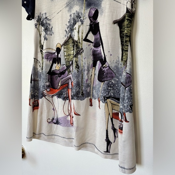 🎉4/30$🎉 Bali Vintage Artistic Print Tee - Fits Size Medium - Picture 3 of 4